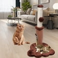thumbnail image 6 of EHJRE 48cm Stable Cat , Climbing Shelf Cat Scratcher , Round Base Kitten Pets Scratch Poles - Brown, 6 of 8