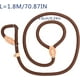 thumbnail image 4 of Dog Leash, Choke Chain, Nylon Stitched, Extended Training Leash, Slip Lead (C, One Size), 4 of 4