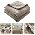 thumbnail image 2 of Oversized Pure Cotton Blanket, Soft & Breathable All-Season Throw, Lightweight Warm Bedding for Sofa, Bed, Guest Room, Machine Washable Tanuke, 2 of 9