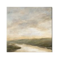 Stupell Industries Serene Rural Shallow River Rainy Atmosphere Impressionist Painting,36 x 36, Design by Suzanne Nicoll