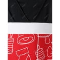 thumbnail image 4 of Tamaño más retro de Navidad Impreso Pin de Vestir Rosegal Vestidos casuales de talla grande, 4 of 5