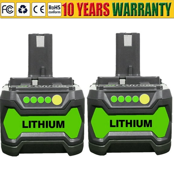 2Pack 8.0Ah 18 Volt For Ryobi P108 P197 18V One Plus High Capacity Lithium-Ion Battery Us