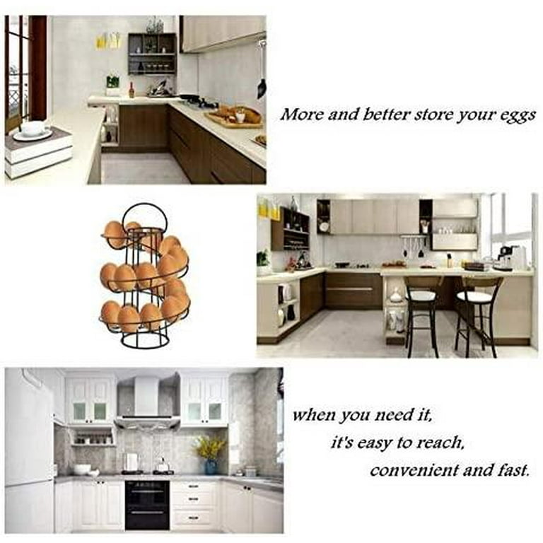Metal Egg Holder Creative Spiral Egg Rack Freestanding Wired Countertop Egg  Holder For Fresh Eggs Holds 12-18 Eggs For Kitchen - AliExpress