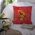 thumbnail image 3 of Carolines Treasures 8862PW1414 Butterfly on Red   Canvas Fabric Decorative Pillow 14Hx14W multicolor, 3 of 4
