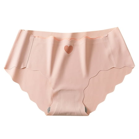 eczipvz Silky Smooth Invisible Hipster Frozen Silk Seamless Panties with Silky Tactile Touch Bikini Underwear for Women(Orange L)