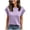 Purple, variant on Enjoytime Tops for Women Trendy Crewneck Ruffle Short Sleeve Shirts Business Casual Work Plus Size Blouse