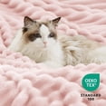 thumbnail image 4 of Manta de cama Sherpa Queen para invierno, 230 x 230 cm, color rosa, 4 of 7