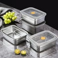 thumbnail image 6 of Eosunjian Stainless Steel Lunch Container with Lid Stainless Steel Food Box with Leak-proof Lids Stackable Metal Snack Container 304 Food-grade Storage for Meal, 6 of 8