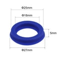 thumbnail image 2 of Uxcell 18mm x 25mm x 5mm UN Radial Shaft Oil Seal PU Blue 2 Count, 2 of 5
