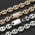 thumbnail image 2 of Width 16MM Cuban Link Chain Necklace for Men, Extra Shiny Miami Cuban Link Chain for Men, 16-24 Inch Solid Thick Big Hip Hop Iced Out Men Cuban Link Chain, Gift Box Included, 2 of 7