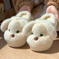 thumbnail image 2 of Cute Girls' Fuzzy Slippers Lovely Anime Doggies Soft Warm Winter House Slippers with Flat Sole Anti-slide Safe Slip-on Slipper Indoor Winter Fashion Footwear, 2 of 10