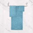 thumbnail image 4 of Coolnut 3 PCS Towel Light Blue Texture Cotton Bath Towel Set (1 Bath Towel, 1 Hand Towel, 1 Washcloth) for Bathroom, Super Soft and Quick Dry Towels, 4 of 6