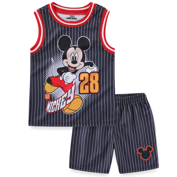Disney Mickey Mouse Mesh Tank Top and Shorts Set (Boys), 2 Piece Set, Sizes 3T-7