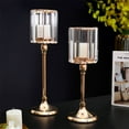 thumbnail image 4 of Injueey Portavelas de cristal Candelabro decorativo Bar de vacaciones Adorno Ambientes románticos Decoración Salón Prop Iluminación novedosa Medio Injueey HA071299-02, 4 of 6