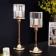 thumbnail image 3 of Portavelas de cristal Matsuzay candelabro decorativo elegante pequeño, 3 of 6