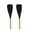 Black 2pc, variant on Multi-function Spatula Spoon, Cooking Spoon for Nonstick Cookwares, Silicone Salad Spatula Spoon with Wood Handle, Silicone Cooking Utensils for Kitchen for Mixing, Scoop, and Scrape (Black 2pc)