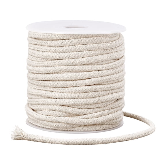 27 Yards 5mm Cotton Rope Drawstring Rope Piping Cord Macrame Rope Coiling Cord White Natural Cording Round Cotton Cording