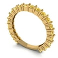 thumbnail image 2 of 1.2 ctw Wedding Band for Women - 14K Yellow Gold Yellow Moissanite Stackable Eternity Ring, 2 of 6