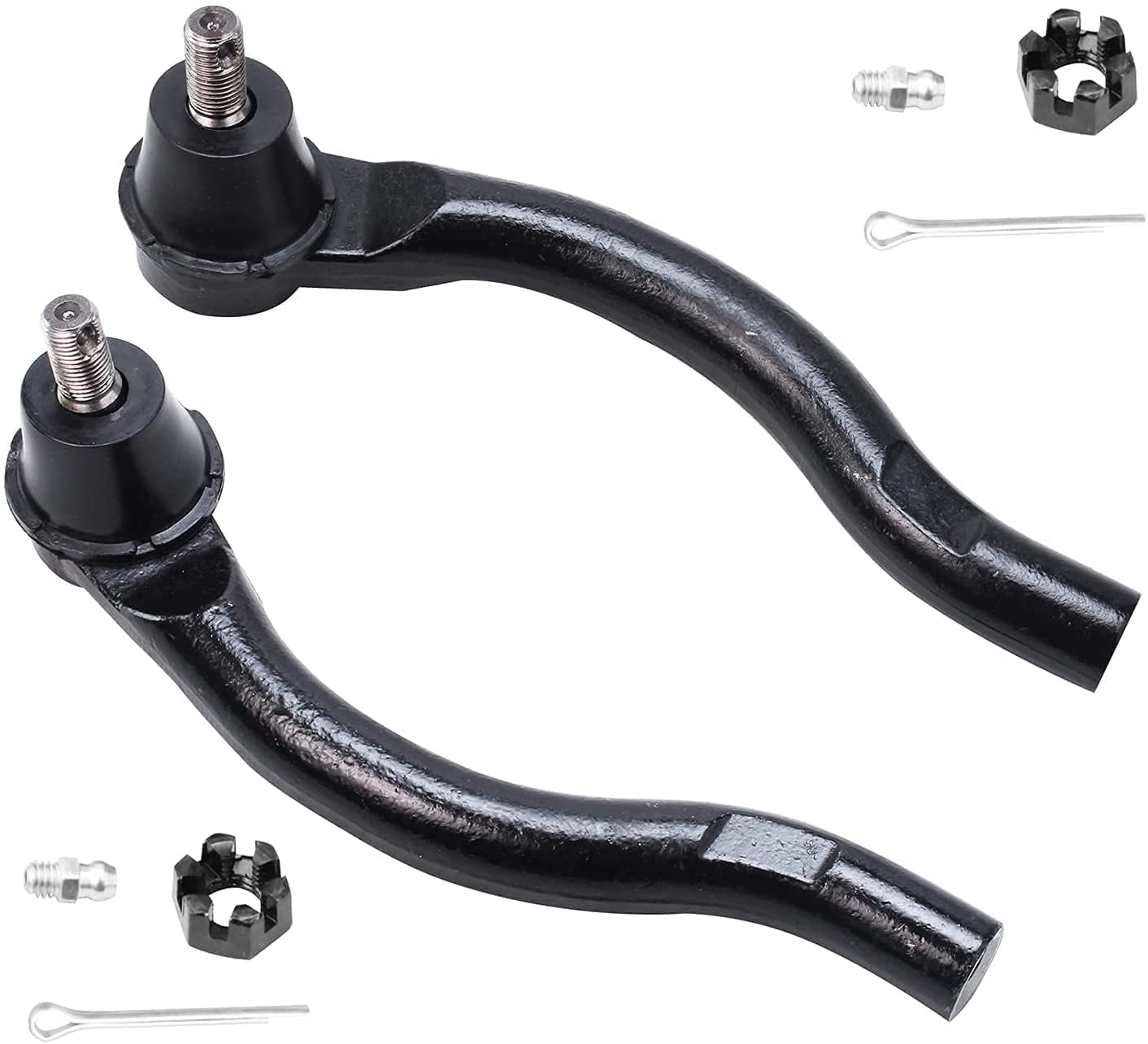 Detroit Axle - 1.8L Front End Control Arms Kit for 06-11 Honda Civic, 2 Lower Control Arms 4 Tie Rods 2 Lower Ball Joints 2 Boots & Bellows 2006 2007 2008 2009 2010 2011 Replacement - 10pc Set