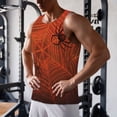 thumbnail image 5 of Fuzoiu Spider Web Print Men's Workout Tank Tops,Sleeveless Gym Shirt Quick Dry,Fitness Bodybuilding T-Shirt,Muscle Athletic Workout Tee-Large, 5 of 7