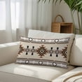 thumbnail image 3 of Southwest Throw Pillow Cover, Pillowcase Protectors with Zipper, Breathable Decorative Lumbar Pillow Case Cover, Brown Bohemian Abstract American Aztec Pillow Shams for Couch Sofa 12x20Inch, 3 of 8