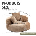 thumbnail image 2 of Villeston Oversized Bean Bag Chair for Adults & Kids, Chenille Lazy Bean Bag Sofa with Wrap-Around Backrest & Pillows for Bedroom, Living Room, Playroom,Coffee, 2 of 8