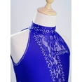 thumbnail image 5 of iixpin Girls Floral Lace Ballet Leotard Figure Ice Skating Ballroom Dancing Outfits Ballerina Lyrical Dance Dress Blue 6, 5 of 7