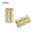 thumbnail image 3 of Knurled Insert Nuts, 8Pack M8 x 16mm(L) x 10mm(OD) Thread Printing Brass Nuts Female Threaded Inserts, 3 of 6