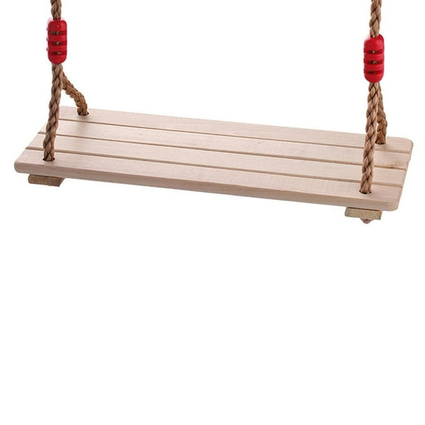 Huike Balançoire en bois rustique - Balançoire de jardin pour adultes et enfants avec corde réglable en hauteur Huike Balançoire en bois rustique - Balançoire de jardin pour adultes et enfants avec corde réglable en hauteur
