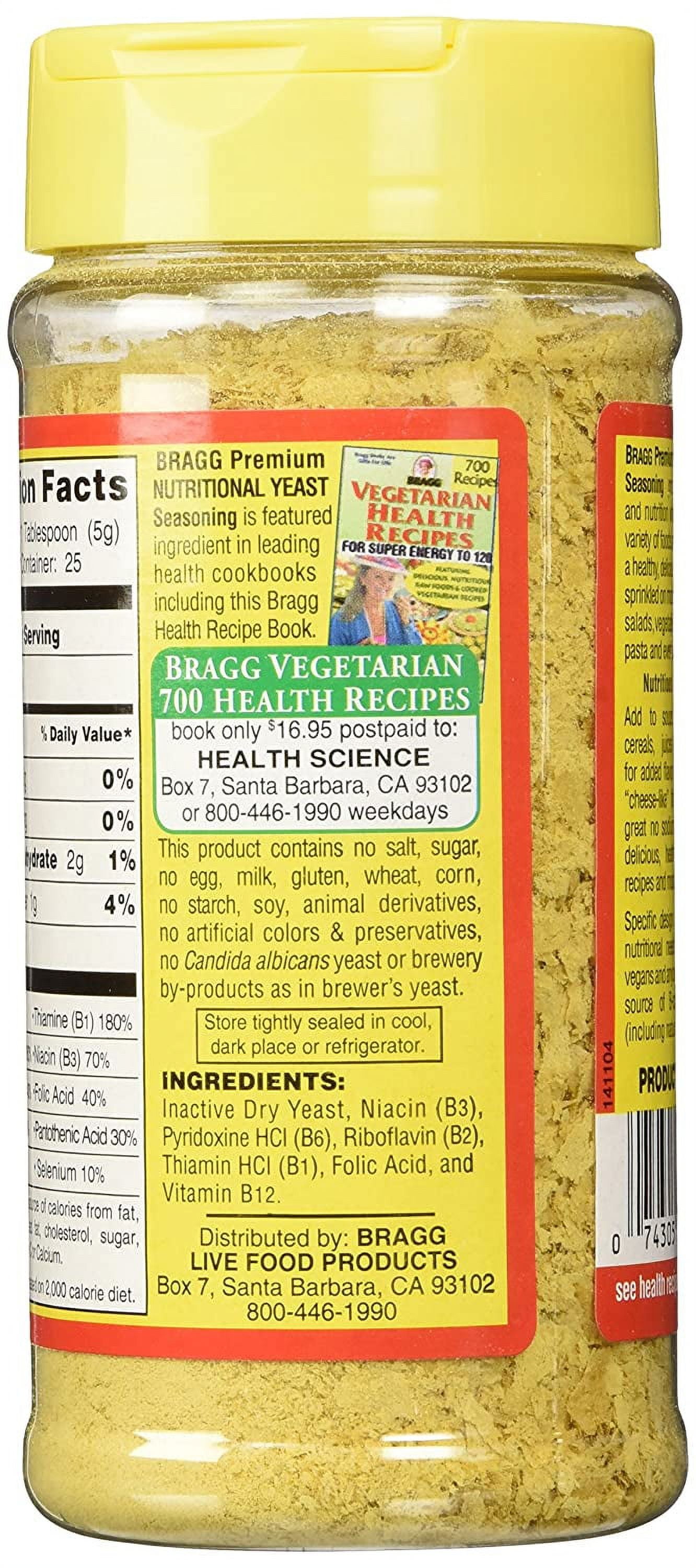 Bragg Premium Nutritional Yeast Seasoning, 4.5 oz.