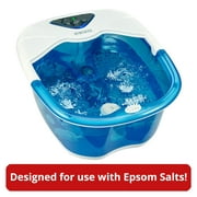 HoMedics Salt-N-Soak Pro Foot Spa with Heat Boost, Invigorating Bubbles, for use with Epsom Salt