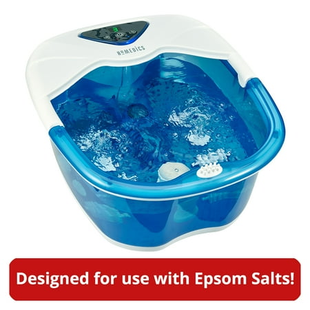 HoMedics Salt-N-Soak Pro Foot Spa with Heat Boost Invigorating Bubbles for use with Epsom Salt