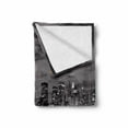 thumbnail image 2 of Black and White Soft Flannel Fleece Blanket, NYC Skyline from Liberty State Park with Vibrant Air Balloon in Sky Print, Cozy Plush for Indoor and Outdoor Use, 50" x 70", Multicolor, by Ambesonne, 2 of 6