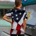 thumbnail image 3 of Lilgiuy Women Graphic T-shirt Independence Day Printed Tops Round Neck Short Sleeve Pullover Blouse, 3 of 4