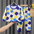 thumbnail image 2 of Rgdypko Children's Thermal Underwear Set Double Plus Fuzzy Thick Children's Home Wear Pajamas Size 5-6 Years, 2 of 3