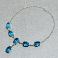 thumbnail image 3 of London Blue Topaz Pear Shape Gemstone Handmade Unique Gift Necklace Jewelry 18", 3 of 3