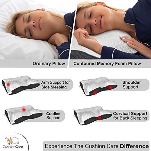 New Bamboo Contour Memory Foam Pillow Orthopaedic Optimal Comfort & Support 