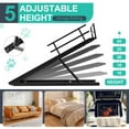 thumbnail image 2 of MOPHOTO 45"L x 18"W Adjustable Pet Ramp for Dogs,Folding Pets Ramp with Non-Slip Carpet,5 Height Adjustable,Supports up to 200 lbs,Pet Ramp for Car,Bed, 2 of 9