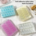 thumbnail image 2 of 120 Pcs 5 Sheets Double Side Glue il Sticker, il Glue Stickers Transparent, Waterproof Breathable Jelly Double Sided Glue il Sticker, for Fake ils Tips DIY il Art Decoration, 2 of 5