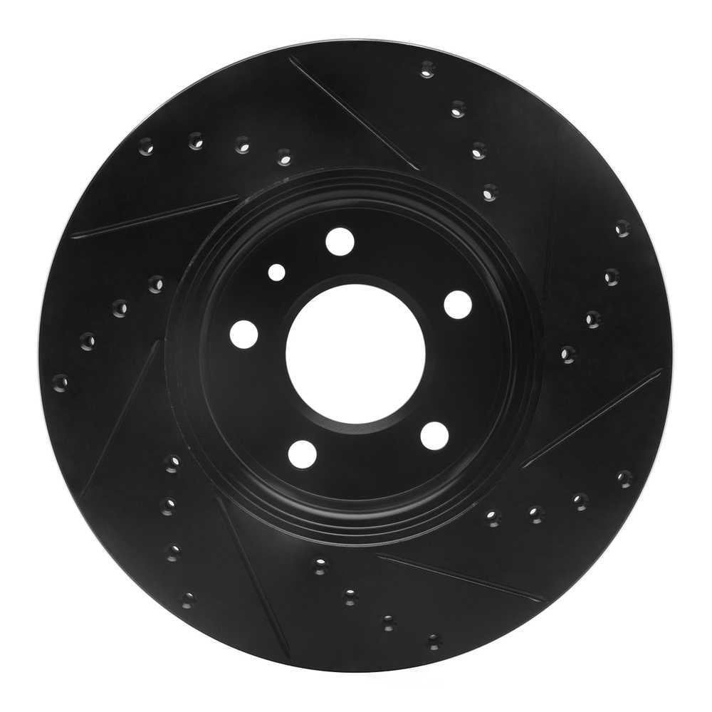 Dynamic Friction Company 633-46033L DFC Brake Rotor - Drilled And Slotted - Black
