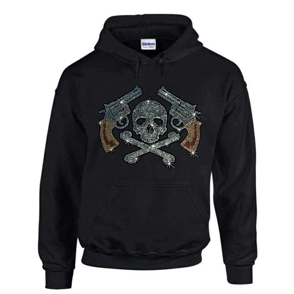rhinestone skull hoodie