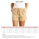 thumbnail image 5 of Pantalones cortos de mujer Pantalones elásticos de cintura alta con cordón Pantalones cortos de color puro Pantalones casuales de verano Caqui XL, 5 of 5