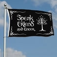 thumbnail image 2 of Yanbooch Speak Eriend And Encer Flag banner with Grommets Man cave Decor 3x5Feet, 2 of 5