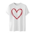 thumbnail image 4 of UVEASISHA Men's Heart Graphic Tees for Men Crew Neck Short Sleeve T-Shirts Regular Fit Casual Valentines Day Shirt Fashion Gift Ideas White XL, 4 of 5