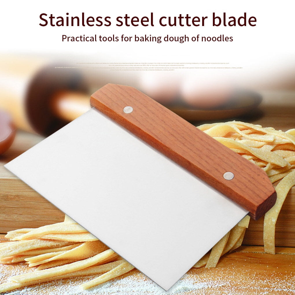 Stainless Steel Pastry Dough Scraper Wooden Handle – R & B Import
