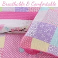 thumbnail image 2 of Cozy Line Home Fashions Cozy Line Pink Owl Cotton Quilt Bedding Set 3 Piece Queen 3 Piece, 2 of 5