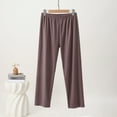 thumbnail image 2 of HVOBTTY Women's Long Pajama Pants, Pajama Pants for Women, Women's Fashion Casual Thickened Warm Loose Homewear Elastic Waist Sleepwear Pants Coffee, XXL, 2 of 4