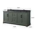 thumbnail image 3 of Vanity Art 72 Inch Double Sink Bathroom Vanity with Sink & Top, 3 of 9