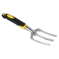 Uxcell 10.8" 3 Tines Hand Gardening Fork, Aluminum Alloy Nonslip Handle Hardened Digging Pitch Fork, Silver