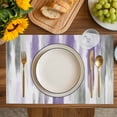 thumbnail image 4 of Purple Gray Placemats Set of 6, Vintage Country Abstract Gradient Aesthetic Placemats for Dining Table, Place Mats for Kitchen Tabletop, Waterproof Wipeable Dining Table Mats Set, 4 of 9